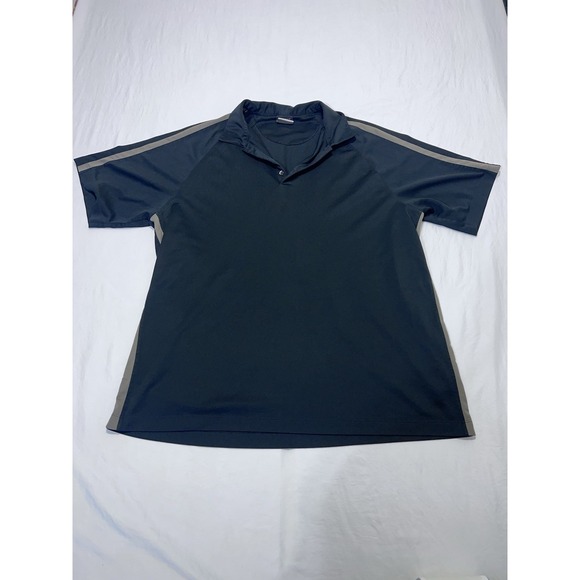 Nike Golf Polo Shirt XXL Black Gray Dri-FIT Performance Short Sleeve Mens - Picture 1 of 11
